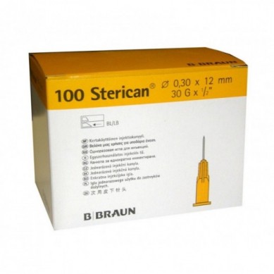 AGUJA 30G  x 1/2" 0.3 x 12 mm BRAUN