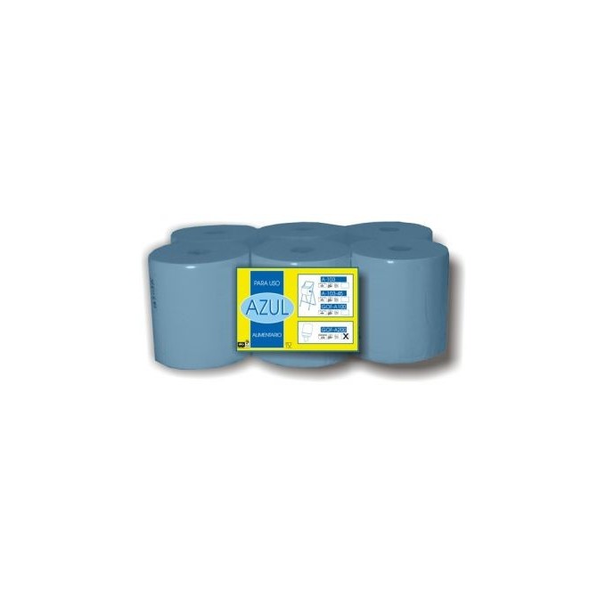 SECAMANOS AZUL +ABSORCION 6 ROLLOS