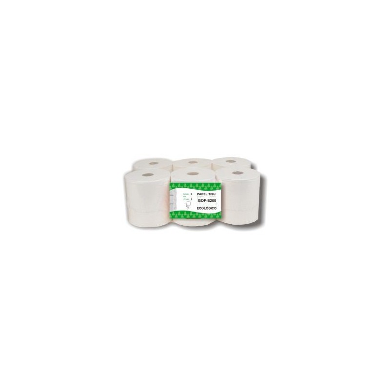 SECAMANOS TISSUE ECOL. 2/C GOF. 6 ROLLOS