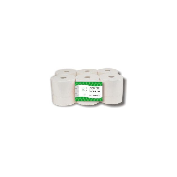 SECAMANOS TISSUE ECOL. 2/C GOF. 6 ROLLOS