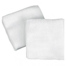 Pieza de gasa 15 hilos cortada 16x25 y plegada 7.5x7.5 - 8 capas. 2500 ud