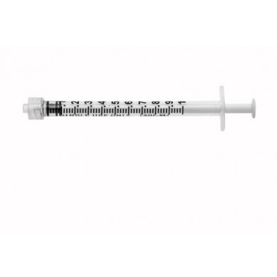 Jeringa 1ml luer lock caja de 100 24.-€ sin iva