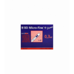 JERINGA 0.3 ML INSUL.C/AG 30GX0.3X8mm C/100 Uds