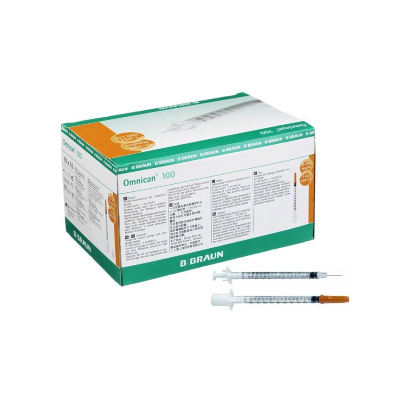 JERINGA 1 ML INSUL.C/AG 30GX0.3X12 C/100 Uds