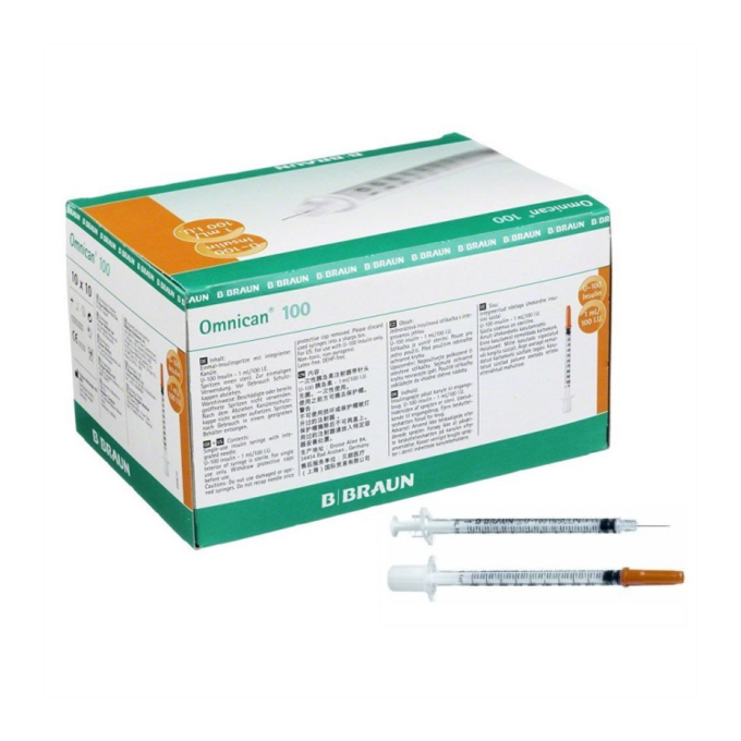 JERINGA 1 ML INSUL.C/AG 30GX0.3X12 C/100 Uds