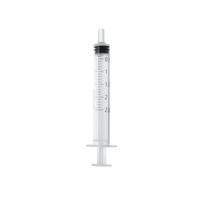 JERINGA 2.5 ML LUER 3/C C/C C/100 Uds