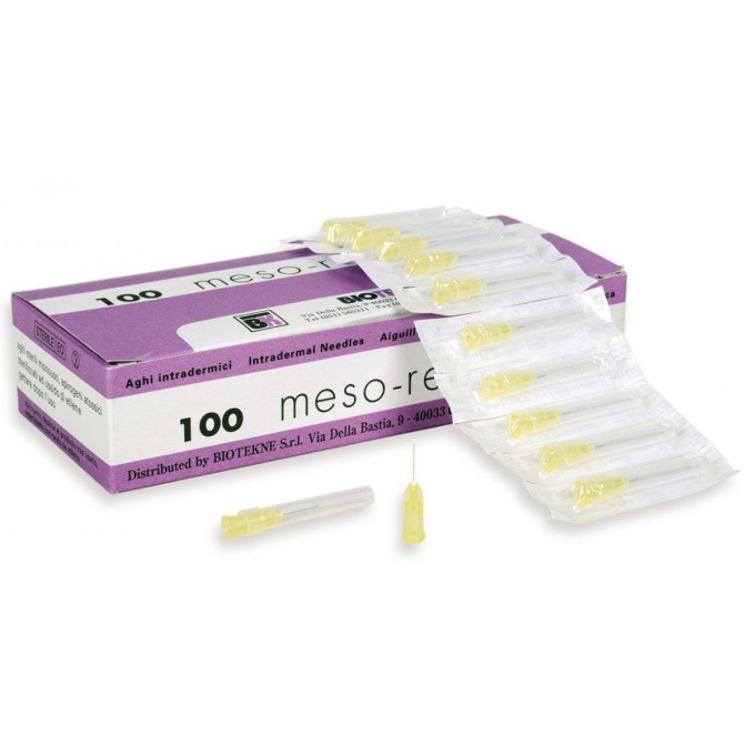 aguja mesoterapia 30G x 6mm mesorelle tambien usada para toxina por su medida de largo